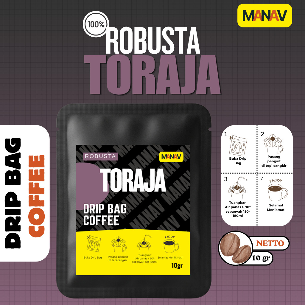 Kopi Robusta Toraja - Kopi Drip Bag Robusta Toraja / Drip Bag Coffee Robusta Toraja