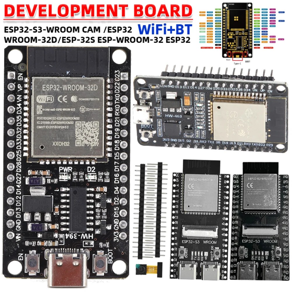 ESP32-S3-WROOM CAM Development Board with OV2640 ESP32 WROOM-32D/ESP-32S ESP-WROOM-32 ESP32 WIFI+BT