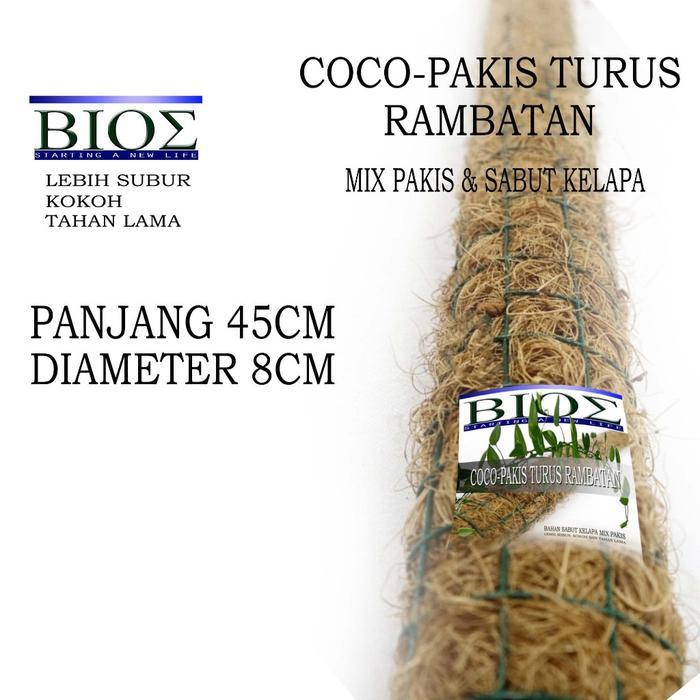 Turus Rambatan Tanaman dari Campuran Pakis dan Sabut Kelapa Ukuran 45 cm