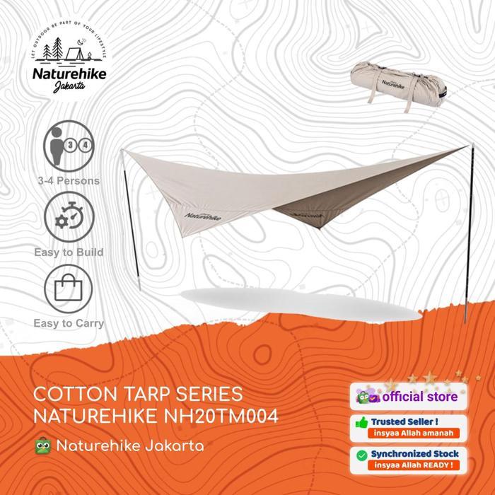 Flysheet Tenda Camping Cotton Tarp Naturehike NH20TM004 Warna Gold