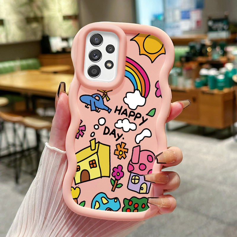 Casing Untuk Samsung A52 4G A52 5G A52s Case Casing pola Pelangi Kasing HP ceruk Kesing mewah Cesing