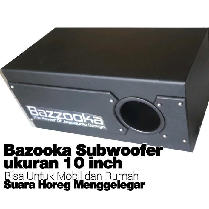 BAZOOKA AKTIV SUBWOOFER UKURAN 10 INCH MEMGGELEGAR HOREG Bass - hitam, 10 inch