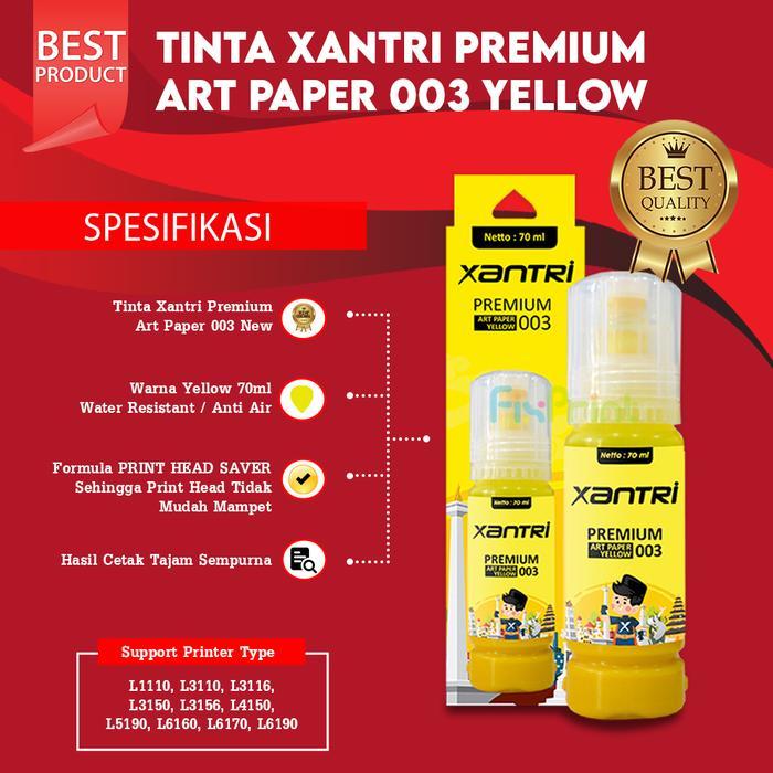 Tinta Xantri Premium Art Paper Black Cyan Magenta Yellow 70ml Tinta Xantri Art Paper Compatible for