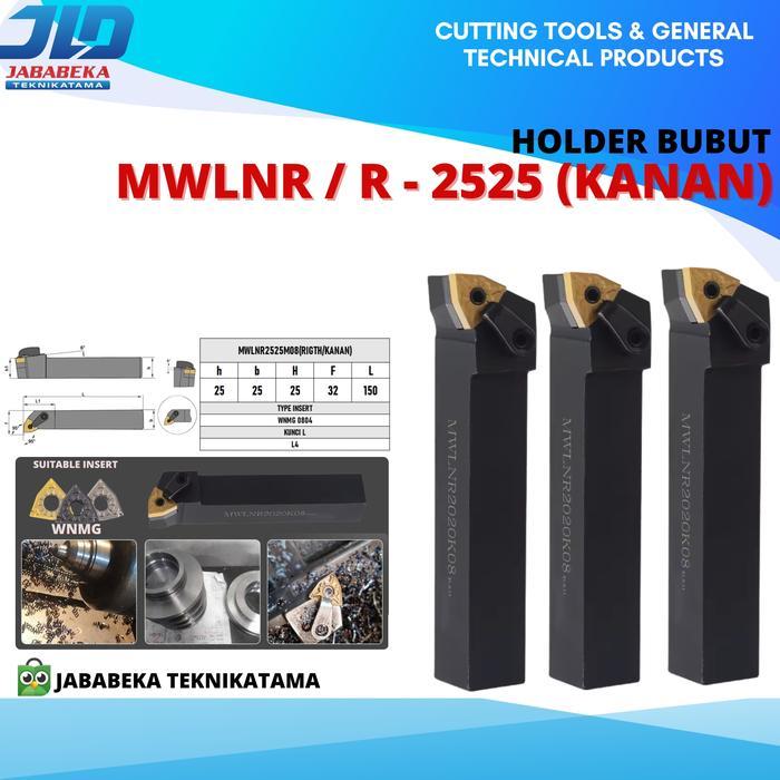 Mwlnr 2525 08 Holder Bubut Insert Wnmg 08 Holder Stang Bubut Gagang Pisau Bubut