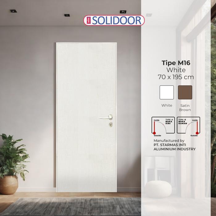 SOLIDOOR M-16 Pintu Aluminium 70x195 cm | Kuat, Tahan Cuaca & Mudah Dipasang | Pintu Rumah - Pintu K