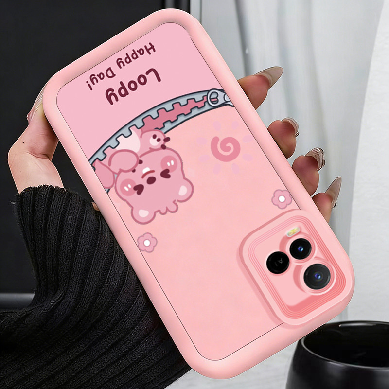 Casing Hp untuk VIVO Y21 Y21s Y21t Y21e Y21a Y21G Y33s Y33t Case Ritsleting kreatif hewan lucu Kasin