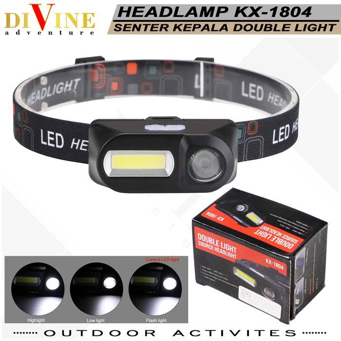 Sale Headlamp Kx-1804 Senter Kepala Led Lampu Xpe Cob Headlamp Super Terang Daya Charging Kx1804