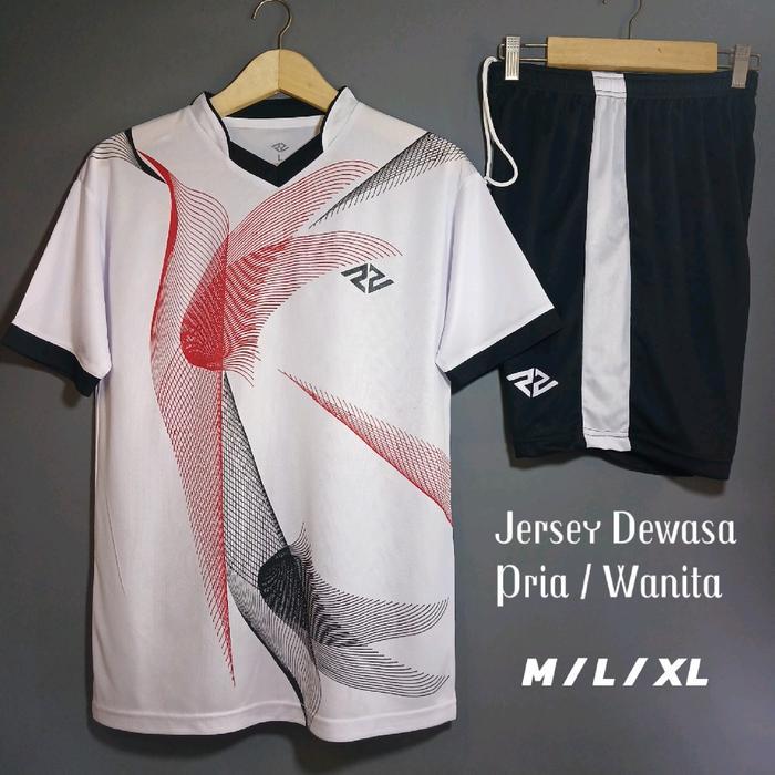 NEW Stelan jersey dewasa/ Sport futsal voli badminton/cocok untuk pria dan wanita/satu set baju dan