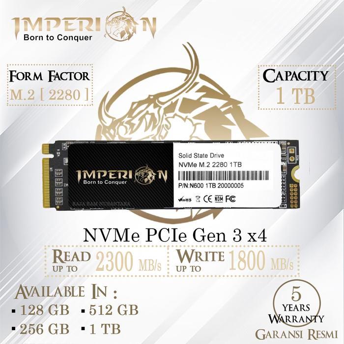 TERLARIS SSD NVME M.2 1TB IMPERION SSD NVMe M.2 PCIe Gen3 GARANSI RESMI