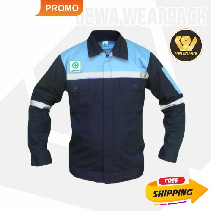 WEARPACK SAFETY BAJU BENGKEL ATASAN WARNA DONGKER TOSCA
