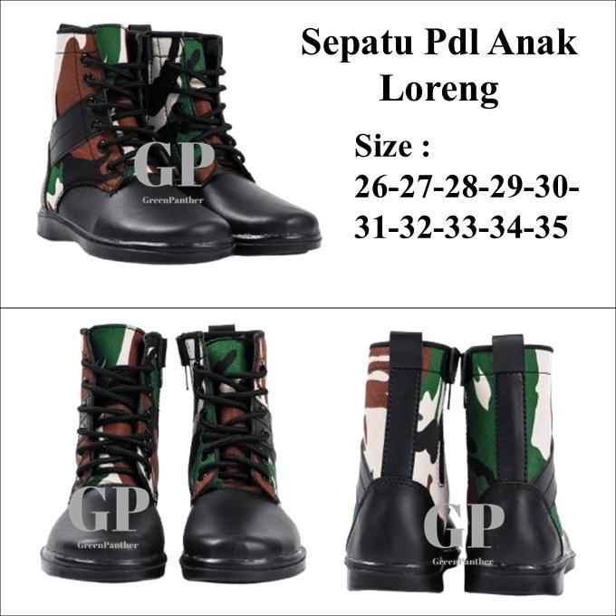 SEPATU PDL / PDH ANAK TERBARU RESLETING SEPATU PROFESI ANAK POLISI LORENG DAMKAR MURAH LAKI LAKI