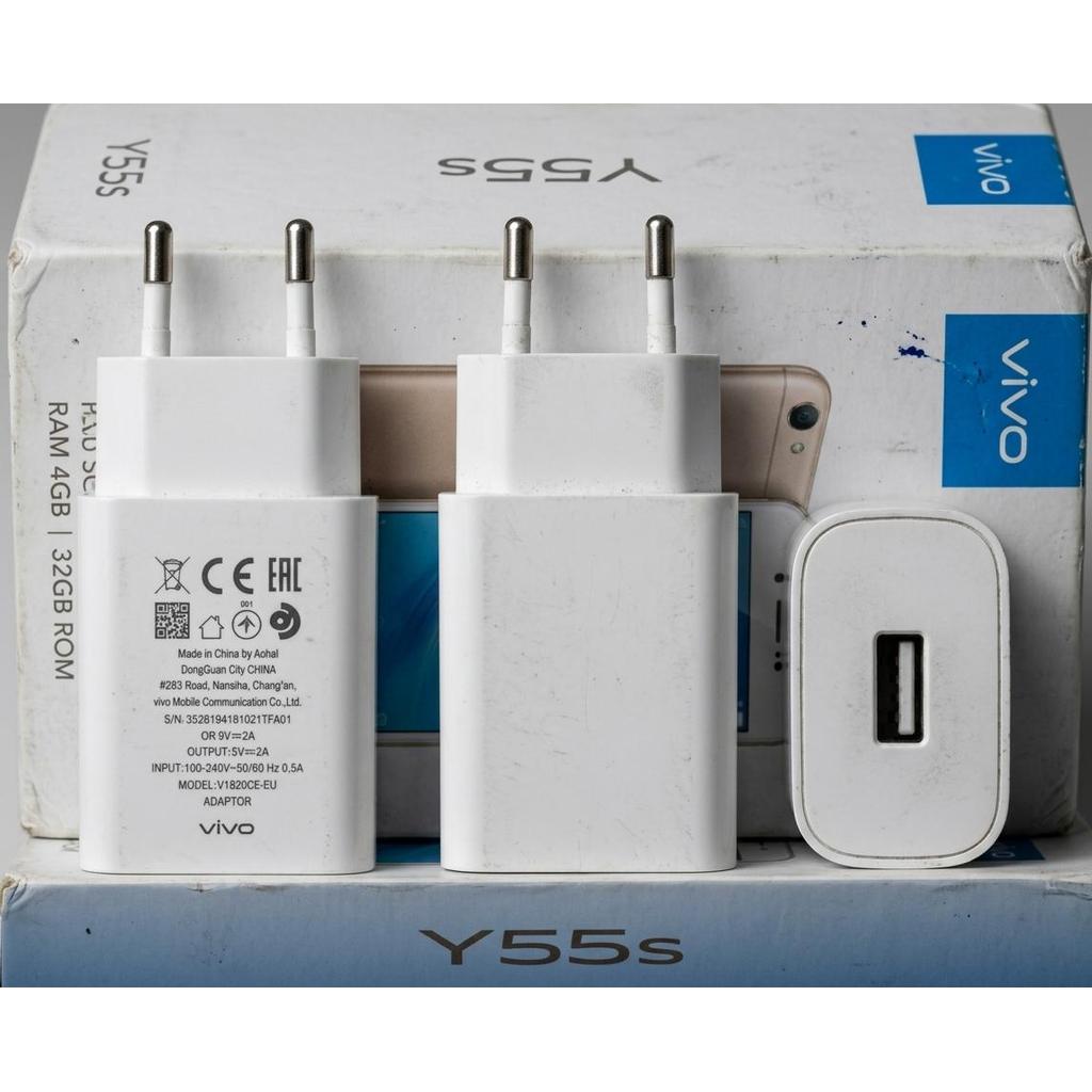 Adaptor Cas Vivo V1820C-EU Original Bekas Dual Engine Fast Charging Cocok Vivo Y55s
