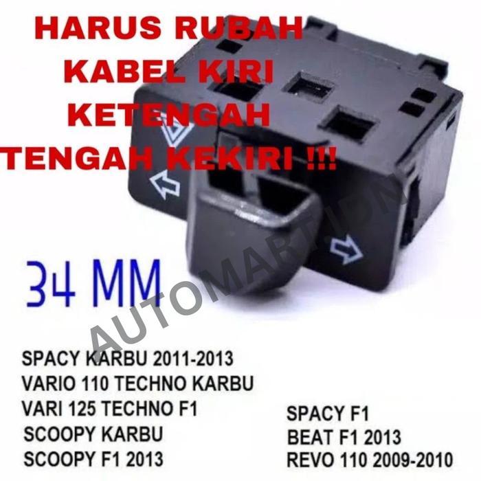 [LIVE] SAKLAR HAZARD 34MM 30MM TRAPESIUM TOMBOL SEN HAZARD VARIO BEAT SCOOPY PROMO TERMURAH