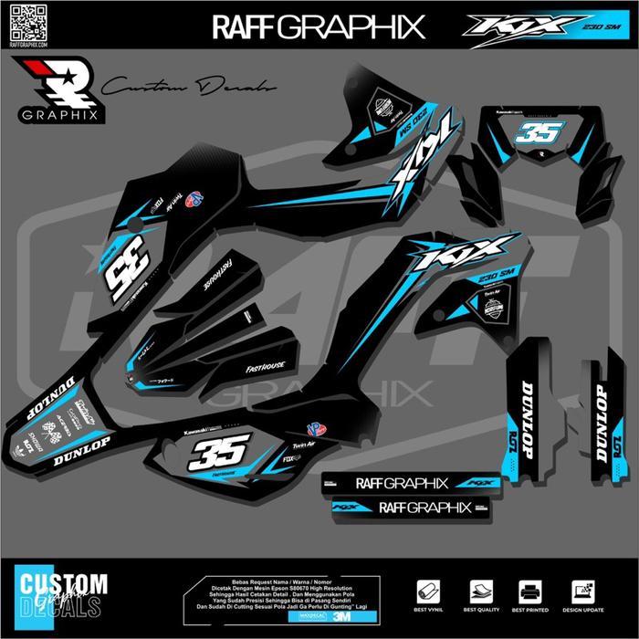 Decal Klx 230 Sm Bebas Custom / Decal Klx Super Glosy