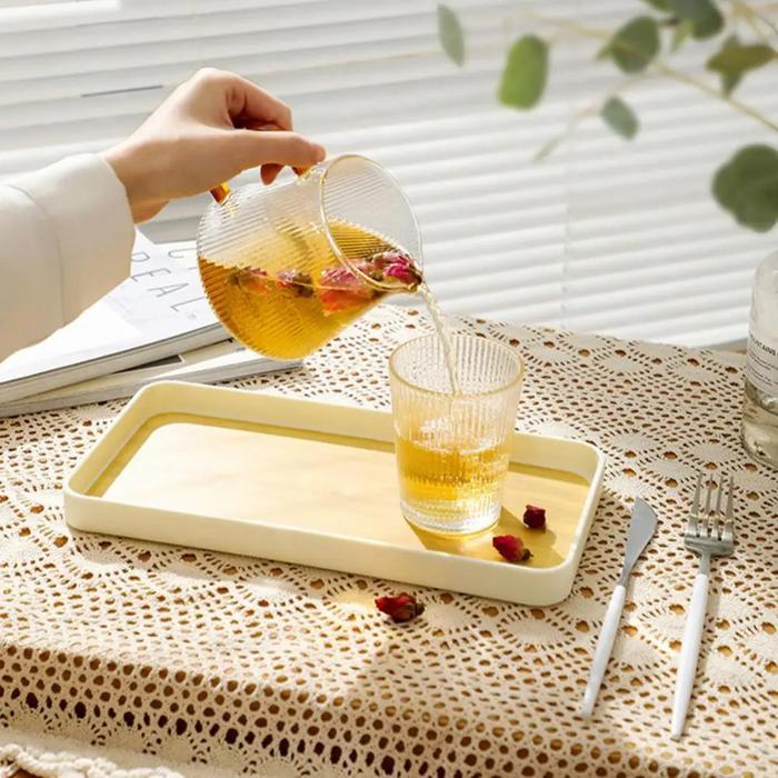 Khusus Gosend Nampan Model Kayu Gaya Jepang Tray Japanese Wood Style Nampan Plastik Tatakan Gelas
