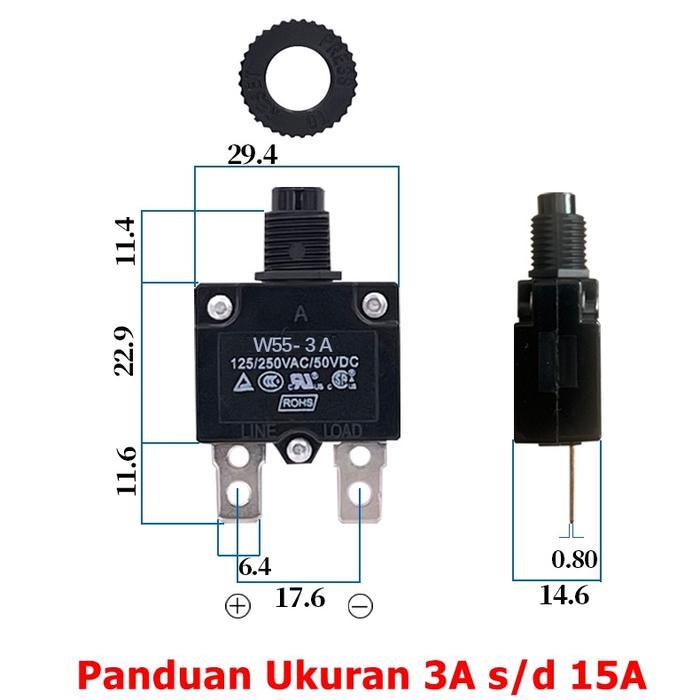Overload Pompa Air Submersible Wokema Drakos 3A 4A 5A 8A 10A 15A 20A 30A W55 Series - Switch