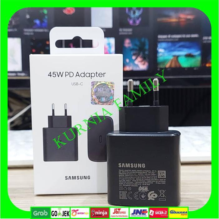 Original samsung Kepala Batok Charger Galaxy S22+ S22 Ultra 45 Watt