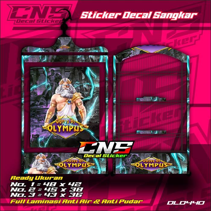 ORIGINAL Stiker Sangkar Kotak KAKEK ZEUS GATES OF OLYMPUS High Quality Bisa REQUEST CUSTOM - CNS