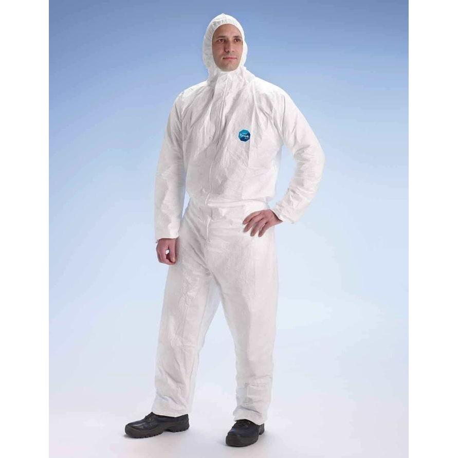 Coverall Pelindung Bahan Tyvek Lembut Antistatis, Tersedia Ukuran S hingga XXXL