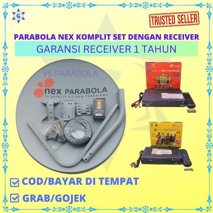 Antena Nex Parabola 60 Cm Komplit Receiver Nex Parabola Terlaris