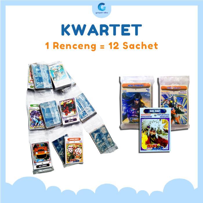Mainan Koleksi Kwartet Kartu Karakter Kartun Anak [ 1 Renceng ]
