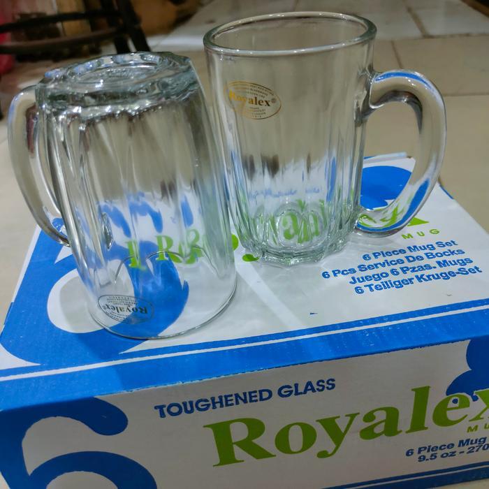 Ada Stok gelas royalex gagang 270 ml