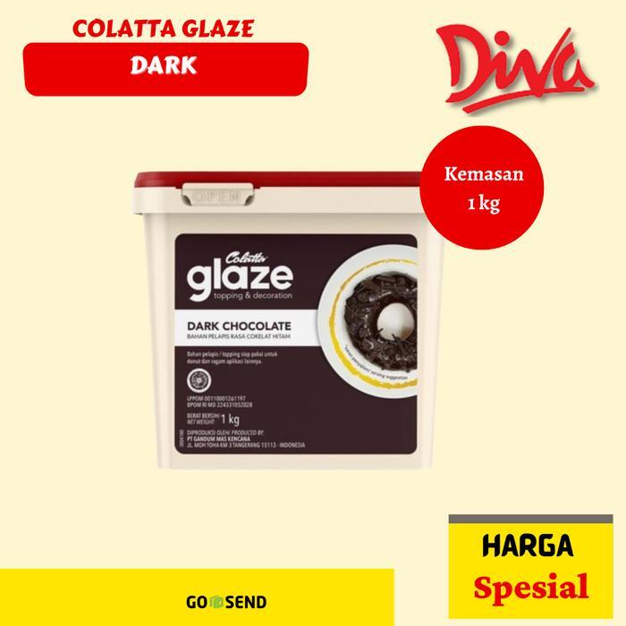 Premium Colatta Glaze Dark 1 Kg Topping Donat Coklat Original