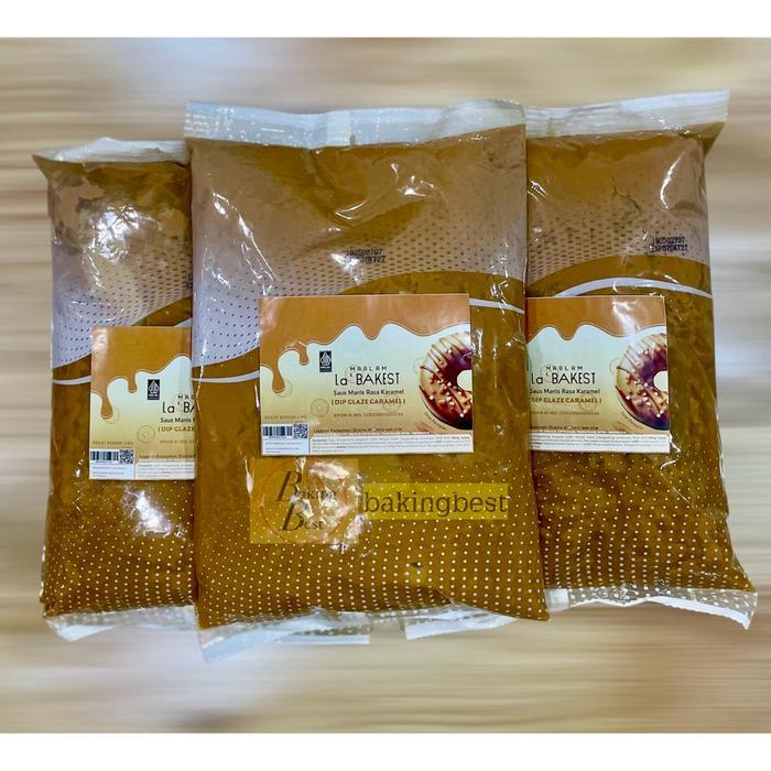 KEMASAN BARU GLAZE BANTAL (BAG) 1 kg Maglam La Bakest Halal BPOM RI Selai Coklat,Tiramisu,Caramel - 