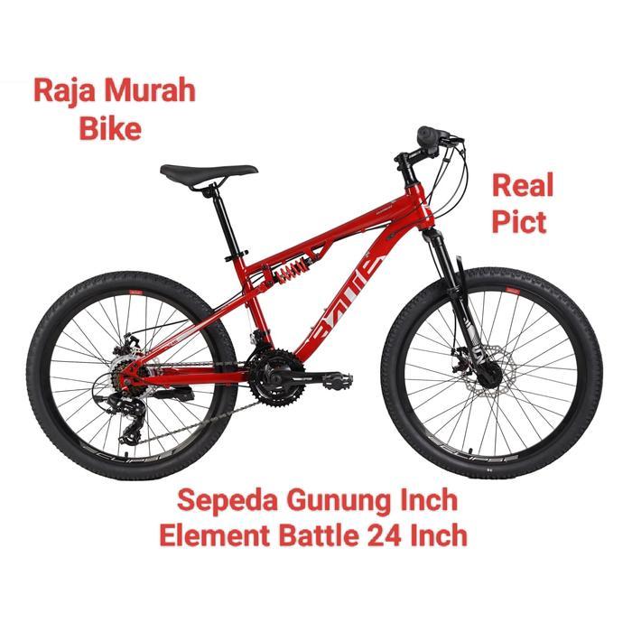 Sepeda Gunung MTB 24 Inch Element Battle Sepeda Gunung Element Battle 24 Inch - Red White