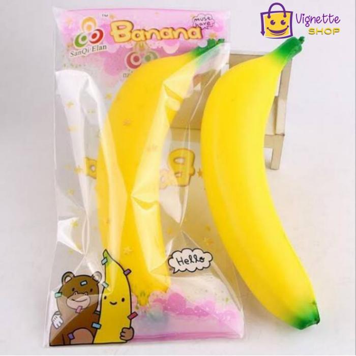 BEST SELLER PISANG SQUISHY MAINAN ANTI STRES 15 SENTONG UNTUK ANAK DAN DEWASA - MAINAN EDUKATIF DAN
