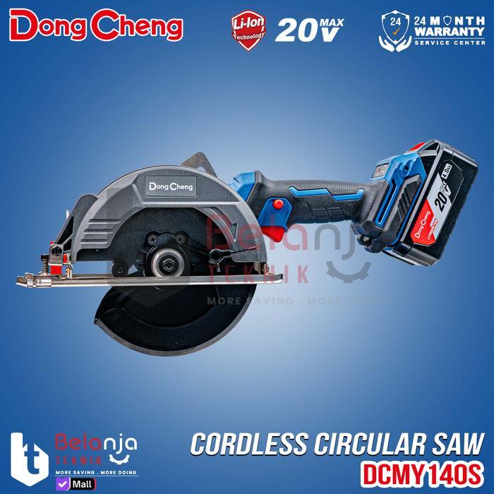 tokobryani Dongcheng Circular Saw Cordless DCMY140 EM 5 Inch Baterai 20V DCMY 140 S 5" DCMY140SEM