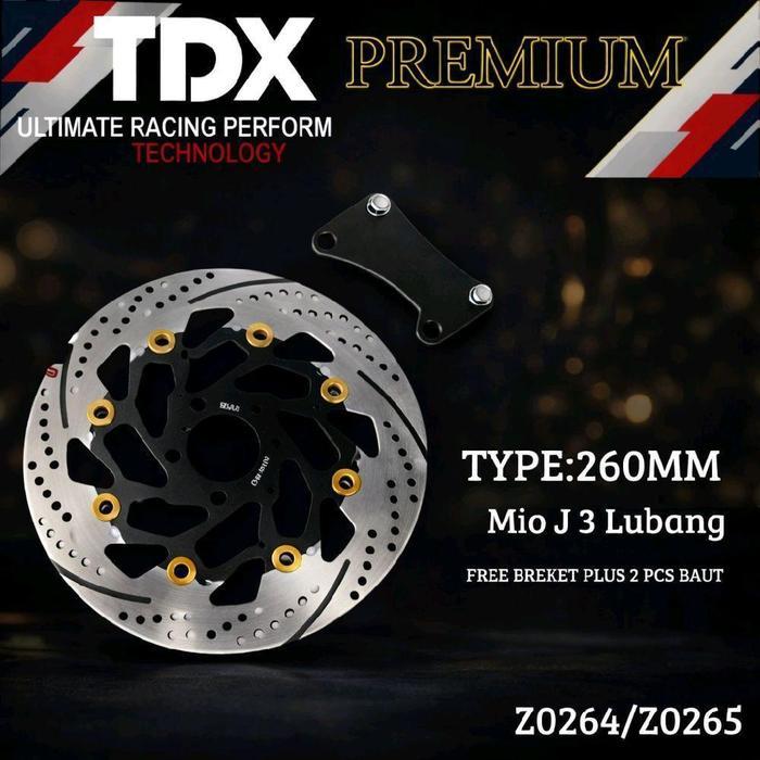 PIRINGAN CAKRAM DEPAN MODEL FLOATING 260MM MIO J 3 LUBANG PIRINGAN TDX PREMIUM MODEL FLOATING MIO J
