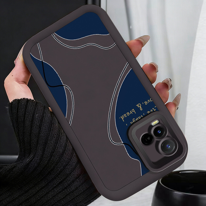 Casing Hp untuk VIVO Y21 Y21s Y21t Y21e Y21a Y21G Y33s Y33t Case Garis gelombang sederhana Kasing si