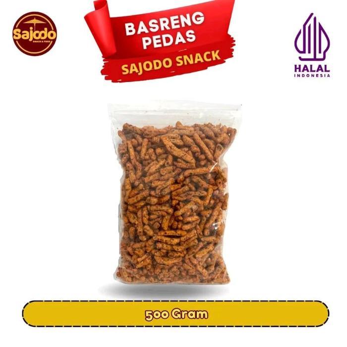 Basreng Pedas Daun Jeruk 500.Grm Sajodo Snack