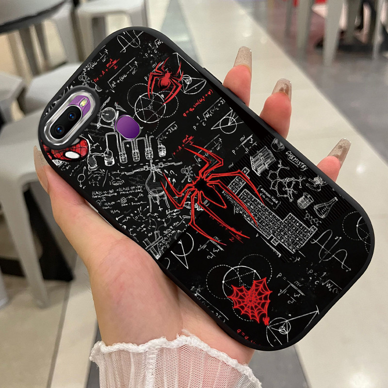Casing Hp Untuk OPPO F9 F9 Pro A7x Realme 2 Pro U1 Case Rumus Matematika dan Laba-laba Kasing siliko