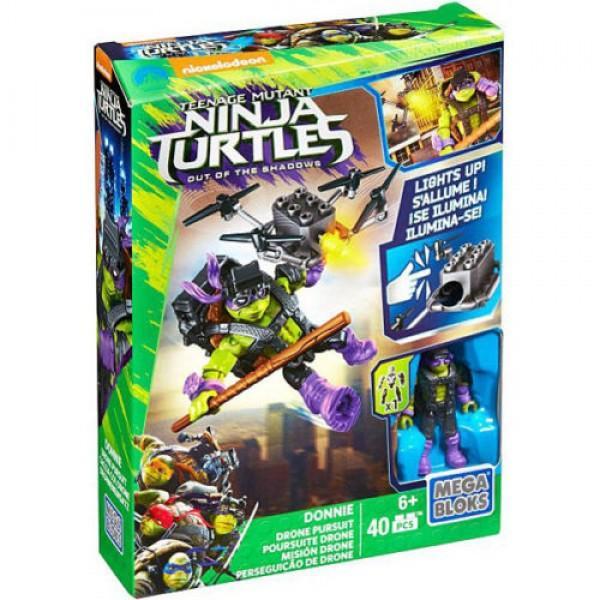 HOT SALE MAINAN ACTION FIGURE NINJA TURTLES / MEGA BLOKS TEENAGE MUTANT NINJA TURTLES DONNIE