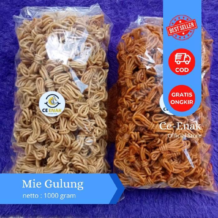 Mie Gulung Pedas Daun Jeruk 1Kg - Cemilan Kiloan Kriuk Bumbu Medok Viral