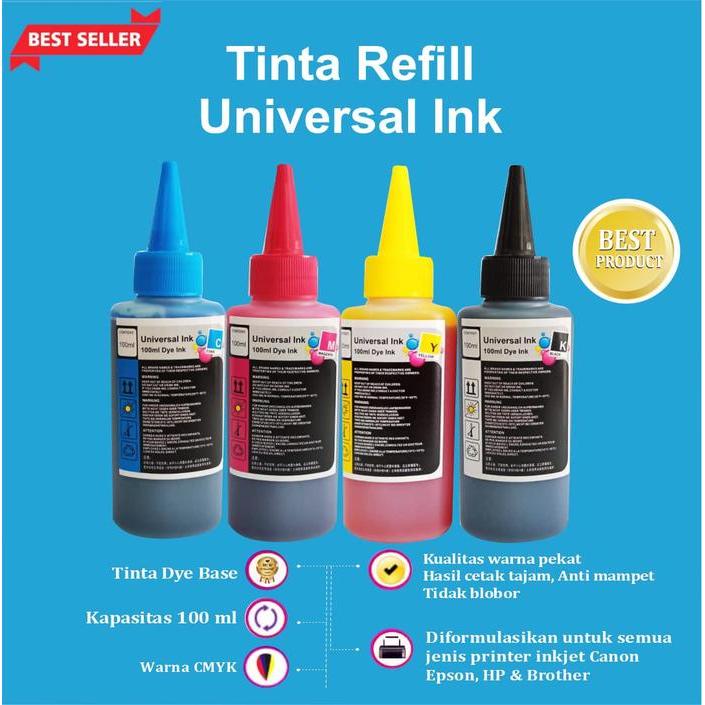 Tinta Refill HP 680 682 Black Color Printer 2135 2335 2336 2337 2776