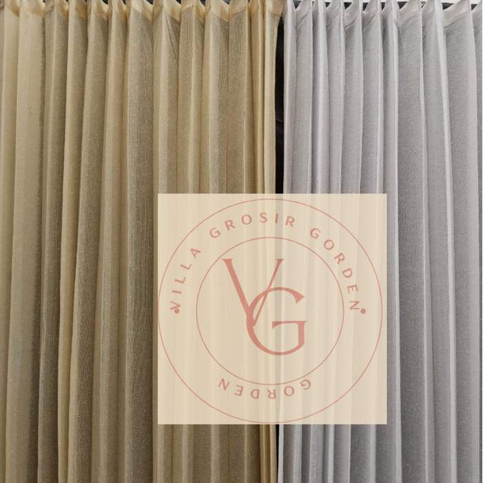 "New" VITRASE / GORDEN SIANG / VITRASE SALJU / Pintu Gorden jendela Vitrase Putih Polos Tebal Gorden