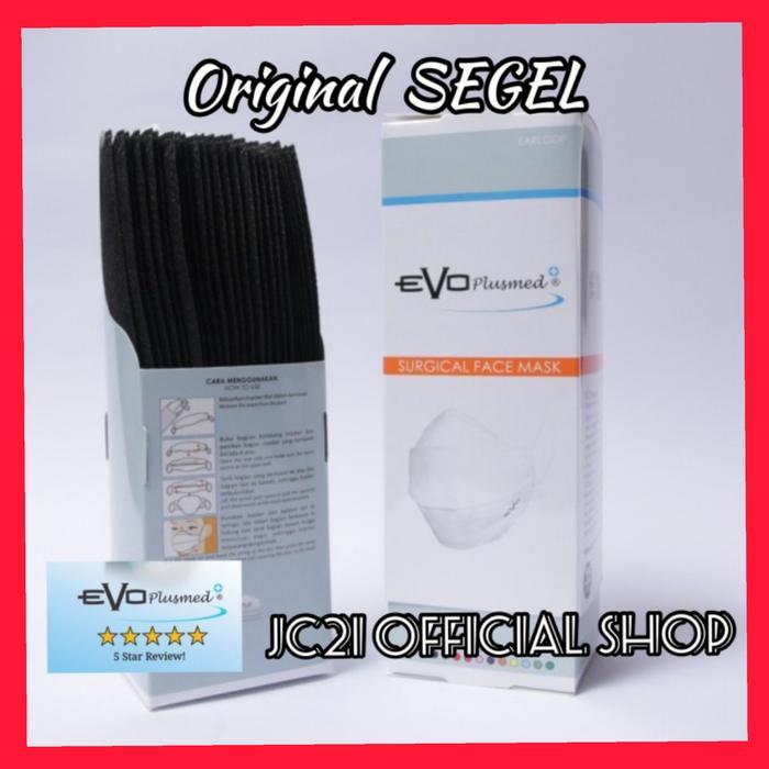 MASKER EVO PLUSMED HITAM ISI 25 PCS