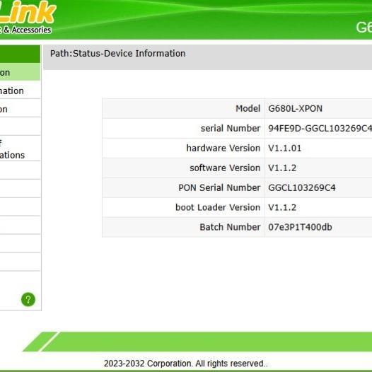 SKS ONT XPON DUALBAND GGCLink G680L NEW , XPON GPON EPON ONU DUALBAND