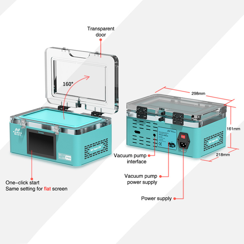 NASAN SUPA LITE PRO LCD OCA Laminate Machine For Flat Screen Watch LCD Repair Air Bag Built-in