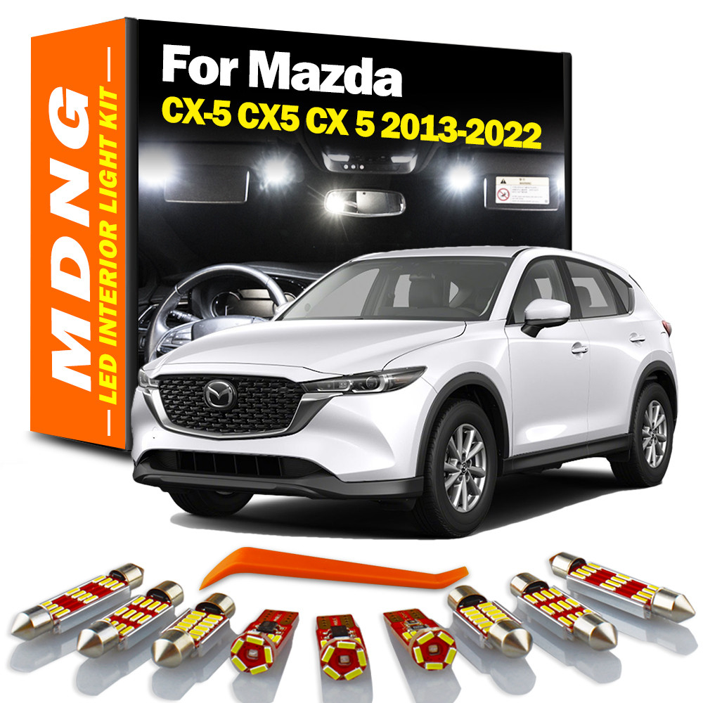 MDNG 11Pcs Canbus LED Interior Map Light Kit For Mazda CX-5 CX5 CX 5