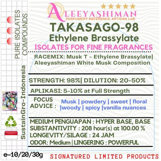 Aleeyashiman Pure Isolates Takasago-98 Musk -T Ethylene Brassylate Terbaru 