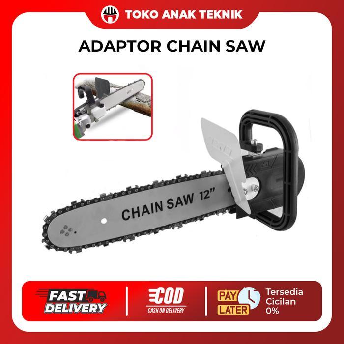 Adaptor Chainsaw Mini Gergaji Potong Kayu Gerinda 12Inch