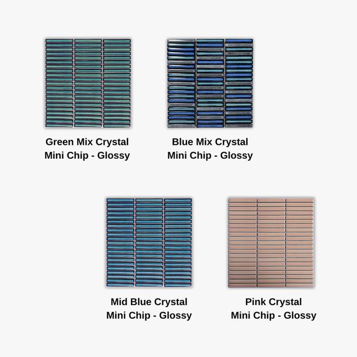 Mosaic Tile Keramik Dinding Kamar Mandi Dapur kitkat/ mosaik tiles mini strip / long hijau biru pink