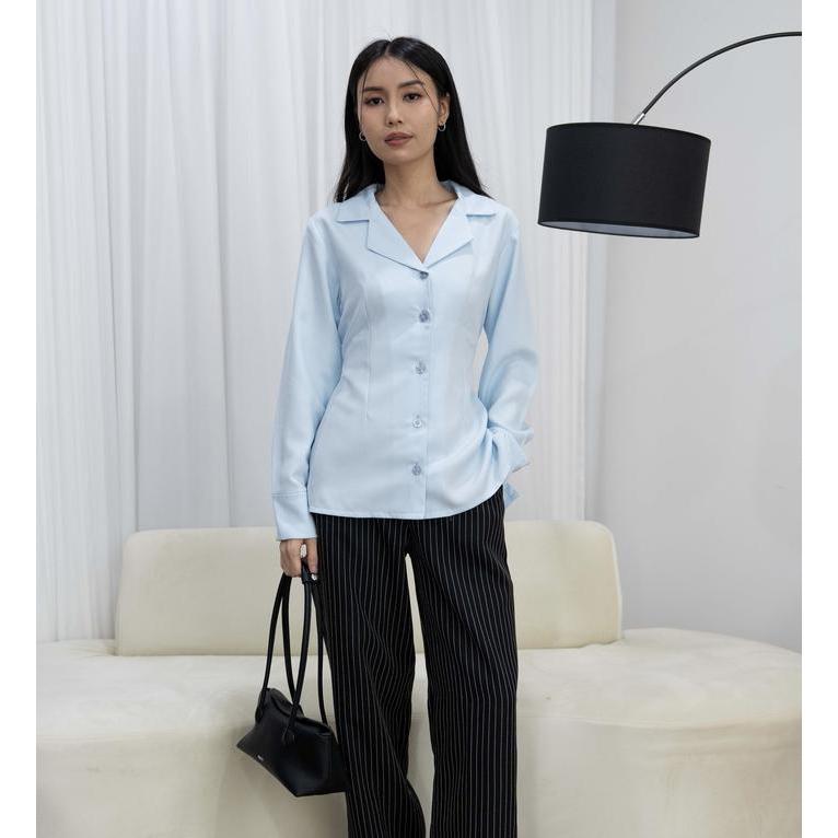 PRODUK TERBATAS IWEARGRACIE - Morgan Shirt / Kemeja Wanita / Atasan Wanita / Blouse Wanita / Kemeja