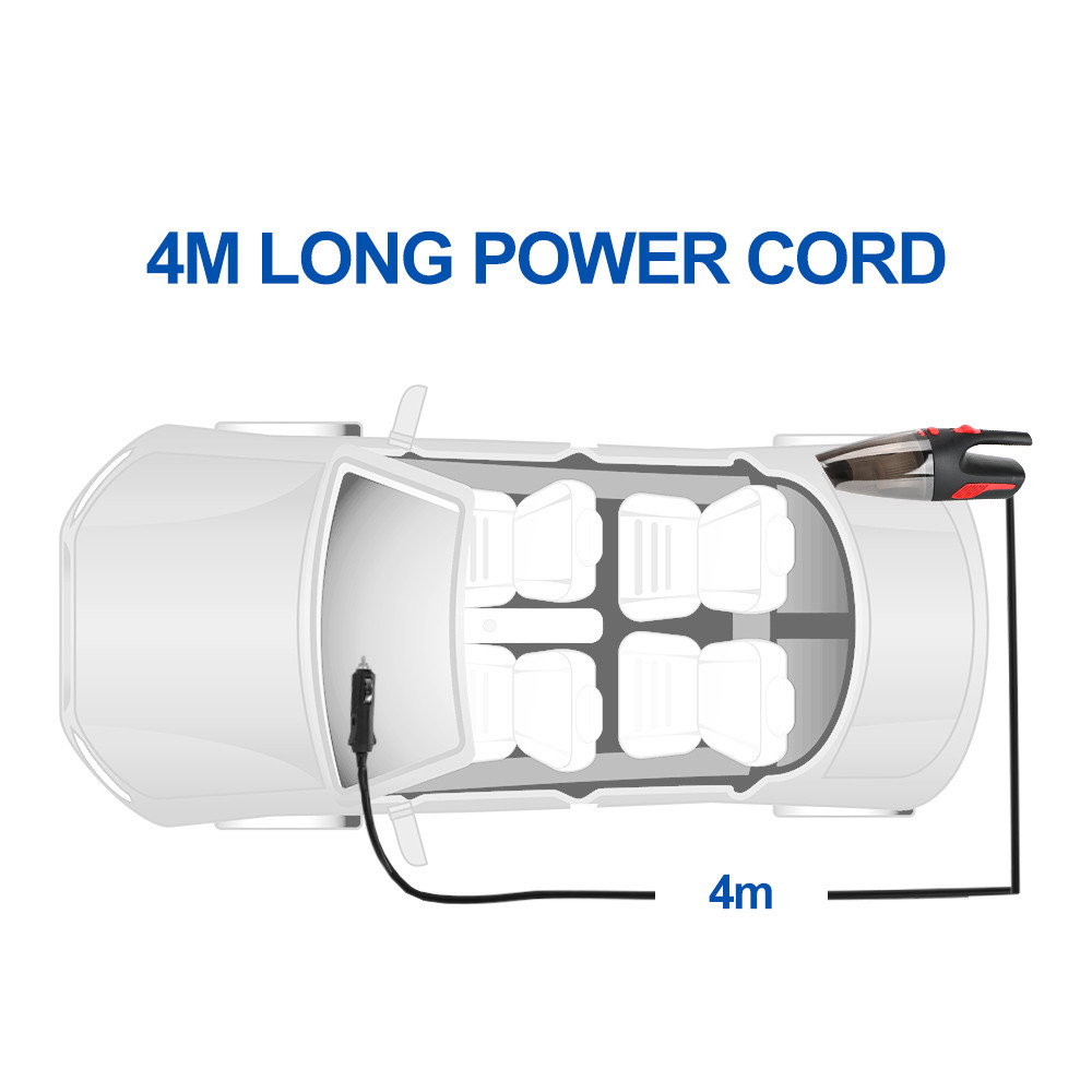 120W 12V 5000PA Super Suction Wet Dry Dual-Use Cigar Lighter Adapter Handheld Car Vacuum Cleaner