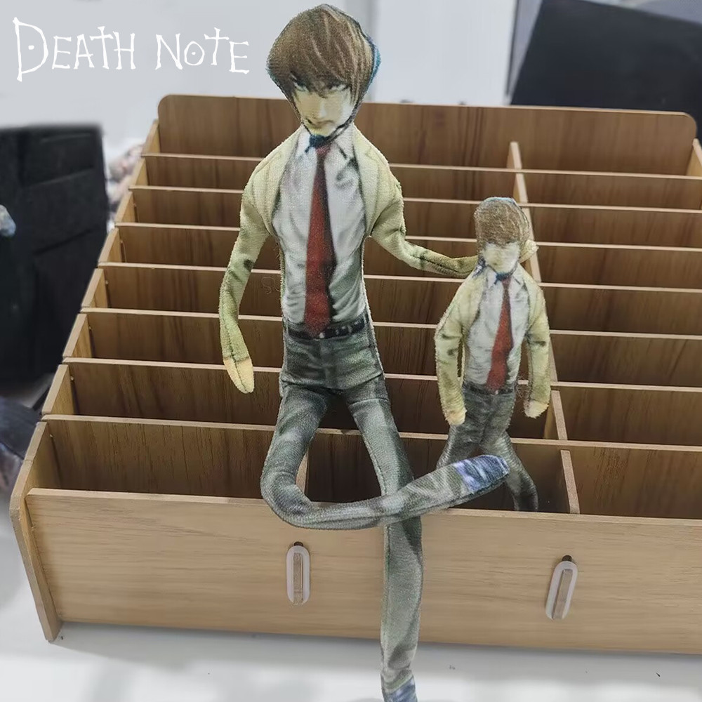 Anime Death Note Yagami Light Cosplay Plush Cotton Stuffed Doll Twistable Shape Abstract Figure Room
