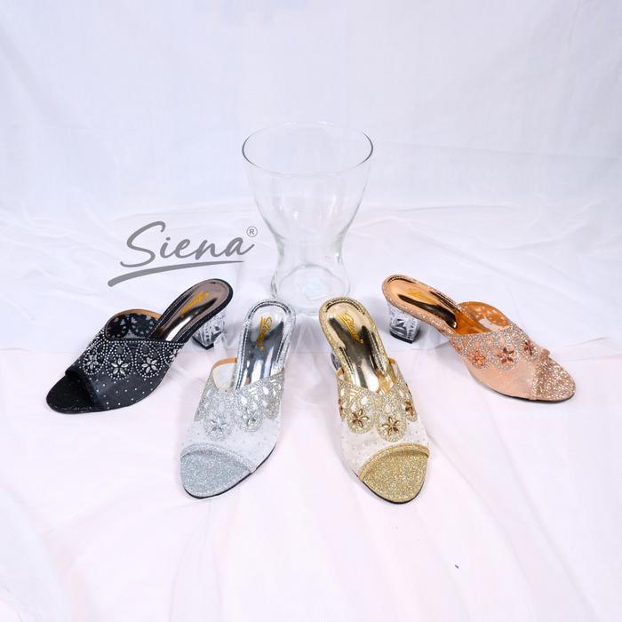 Siena Shoes - Cindy Sandal Pesta Heels Wanita Hak Kaca 5 cm Sandal